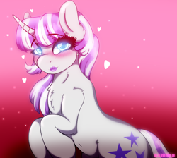 Size: 2406x2160 | Tagged: safe, artist:aaa-its-spook, character:twilight velvet, species:pony, species:unicorn, blushing, chest fluff, female, lipstick, looking at you, makeup, mare, milf, solo