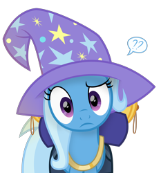 Size: 2552x2743 | Tagged: safe, artist:potato22, character:trixie, species:pony, species:unicorn, episode:to where and back again, g4, my little pony: friendship is magic, confused, female, mare, pictogram, question mark, shading, simple background, solo, transparent background, vector