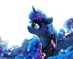 Size: 1600x1280 | Tagged: safe, artist:thefloatingtree, character:princess luna, species:alicorn, species:pony, female, looking up, mare, solo, too big for derpibooru