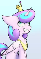Size: 2039x2893 | Tagged: safe, artist:renderpoint, character:princess flurry heart, species:alicorn, species:pony, female, jewelry, mare, older, older flurry heart, regalia, simple background, solo, teenage flurry heart, teenager