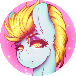 Size: 2022x2010 | Tagged: safe, artist:aaa-its-spook, character:lightning dust, species:pegasus, species:pony, beautiful, bedroom eyes, bust, eyeshadow, female, looking at you, makeup, mare, portrait, simple background, solo, transparent background