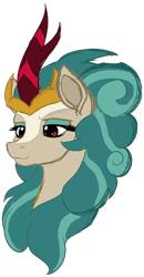 Size: 1702x3275 | Tagged: safe, artist:thatonegib, character:rain shine, species:kirin, episode:sounds of silence, g4, my little pony: friendship is magic, bust, character study, crown, eyeshadow, horn, jewelry, looking down, makeup, portrait, red eyes, regalia, simple background, sketch, smiling, transparent background