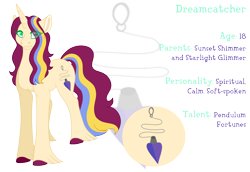 Size: 1512x1040 | Tagged: safe, artist:clay-bae, oc, oc:dreamcatcher, parent:starlight glimmer, parent:sunset shimmer, parents:shimmerglimmer, species:pony, species:unicorn, colored hooves, colored pupils, female, magical lesbian spawn, offspring, simple background, solo, transparent background, unshorn fetlocks