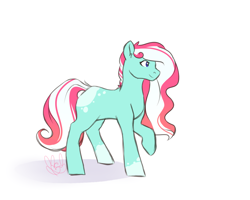 Size: 1000x800 | Tagged: safe, artist:mah521, oc, oc:sweet mint, species:earth pony, species:pony, female, mare, simple background, solo, white background