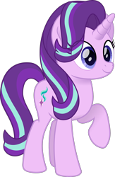 Size: 1660x2544 | Tagged: safe, artist:peahead, character:starlight glimmer, species:pony, species:unicorn, cute, cutie mark, eye clipping through hair, female, glimmerbetes, happy, mare, movie accurate, raised hoof, simple background, smiling, solo, transparent background, vector
