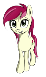 Size: 482x801 | Tagged: source needed, safe, artist:fajeh, character:roseluck, species:earth pony, species:pony, female, grin, mare, simple background, smiling, solo, transparent background