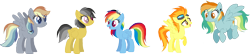 Size: 1886x409 | Tagged: safe, artist:thepegasisterpony, character:daring do, character:rainbow dash, character:spitfire, parent:rainbow dash, parent:spitfire, parents:daringdash, parents:spitdash, ship:daringdash, ship:spitdash, family, female, lesbian, magical lesbian spawn, offspring, shipping, simple background, transparent background