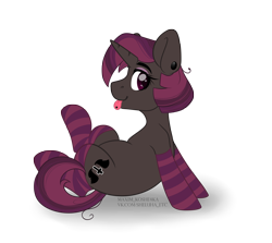 Size: 4584x4091 | Tagged: safe, artist:hellishprogrammer, oc, oc only, oc:dark nebula, parent:moondancer, parent:oc:nocturne scroll, parents:canon x oc, species:pony, species:unicorn, icey-verse, absurd resolution, bedroom eyes, clothing, commission, ear piercing, earring, eyeshadow, female, heart eyes, jewelry, magical lesbian spawn, makeup, mare, next generation, offspring, parents:moonscroll, piercing, simple background, socks, solo, striped socks, tongue out, tongue piercing, transparent background, wingding eyes, ych result