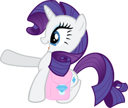 Size: 8000x6761 | Tagged: safe, artist:pilot231, character:rarity, episode:filli vanilli, g4, my little pony: friendship is magic, absurd resolution, cute, eyeshadow, female, happy, makeup, outstretched hoof, raribetes, saddle bag, simple background, solo, squatting, transparent background, vector