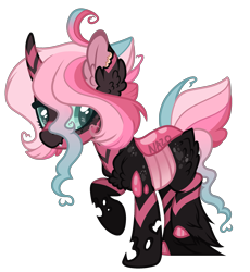 Size: 2469x2686 | Tagged: safe, artist:owl-clockwork, oc, oc:ivy love, parent:oc:fluffle puff, parent:queen chrysalis, parents:canon x oc, parents:chrysipuff, species:changepony, female, hybrid, interspecies offspring, magical lesbian spawn, offspring, simple background, solo, transparent background