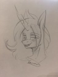 Size: 720x960 | Tagged: safe, artist:chickenbrony, oc, oc only, oc:crysome, species:pony, colt, looking at you, male, smiling, traditional art