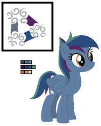 Size: 416x520 | Tagged: safe, artist:awoomarblesoda, oc, oc:cloud storm, parent:rainbow dash, parent:soarin', parents:soarindash, species:pegasus, species:pony, female, mare, offspring, reference sheet, simple background, solo, transparent background