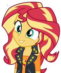 Size: 3232x3832 | Tagged: safe, artist:keronianniroro, character:sunset shimmer, g4, my little pony: equestria girls, my little pony:equestria girls, awww, clothing, cute, female, shimmerbetes, simple background, smiling, solo, transparent background, vector, when she smiles