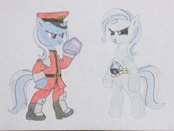 Size: 1024x768 | Tagged: safe, artist:don2602, character:trixie, species:pony, species:unicorn, capcom, clothing, crossover, duo, duo female, female, street fighter, traditional art