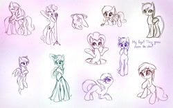 Size: 1765x1108 | Tagged: safe, artist:fajeh, character:fluttershy, character:lyra heartstrings, character:pinkie pie, character:rainbow dash, character:scootaloo, character:sweetie belle, species:pegasus, species:pony, portal, sketch dump