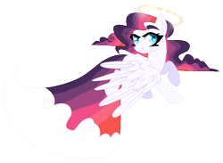 Size: 754x552 | Tagged: safe, artist:awoomarblesoda, oc, oc:dream wing, species:pegasus, species:pony, female, halo, mare, simple background, solo, transparent background