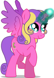 Size: 748x1067 | Tagged: safe, artist:awoomarblesoda, character:princess skyla, species:alicorn, species:pony, female, magic, older, simple background, solo, transparent background