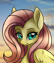 Size: 2880x3368 | Tagged: safe, artist:chickenbrony, character:fluttershy, species:pegasus, species:pony, beautiful, cute, female, looking at you, mare, shyabetes, smiling, solo