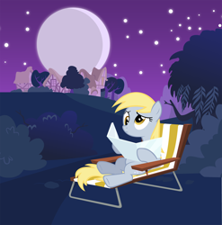 Size: 2000x2025 | Tagged: safe, artist:tsabak, character:derpy hooves, species:pegasus, species:pony, derpy doing derpy things, female, high res, moon, moonbathing, night, solo, sunbathing, tanning mirror, vector