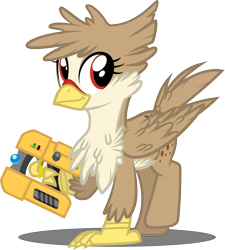 Size: 1757x1951 | Tagged: safe, artist:tsabak, oc, oc only, oc:ruby rustfeather, species:classical hippogriff, species:hippogriff, fledgeling, hippogriff oc, matter manipulator, simple background, solo, starbound, transparent background, vector
