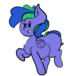Size: 927x903 | Tagged: safe, artist:somefrigginnerd, oc, oc only, oc:felicity stars, species:pegasus, species:pony, 2019 community collab, derpibooru community collaboration, blank flank, chest fluff, chibi, chubby, female, mare, old timey, simple background, solo, transparent background