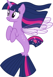 Size: 6000x8658 | Tagged: safe, artist:pilot231, character:twilight sparkle, character:twilight sparkle (alicorn), species:alicorn, species:pony, species:seapony (g4), episode:surf and/or turf, g4, my little pony: friendship is magic, absurd resolution, cute, female, fin wings, seaponified, seapony twilight, solo, species swap, vector