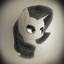 Size: 4000x4000 | Tagged: safe, artist:maneingreen, character:rarity, species:pony, species:unicorn, female, serious, serious face, solo