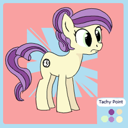 Size: 290x290 | Tagged: safe, artist:rusticanon, oc, oc only, oc:tacky point, species:earth pony, species:pony, female, mare, sheet, solo