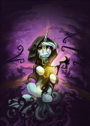 Size: 1024x1434 | Tagged: safe, artist:ramiras, character:lyra heartstrings, species:pony, species:unicorn, fanfic:background pony, clothing, dig the swell hoodie, fanfic art, female, hoodie, lyre, solo