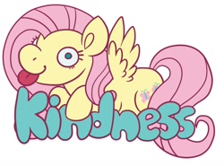 Size: 900x666 | Tagged: safe, alternate version, artist:darkodraco, part of a set, character:fluttershy, species:pegasus, species:pony, derp, element of kindness, female, mare, simple background, smiling, solo, spread wings, tongue out, white background, wings