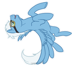 Size: 461x449 | Tagged: safe, artist:darkodraco, species:pegasus, species:pony, flying, goggles, male, open mouth, prism glider, simple background, smiling, solo, stallion, transparent background