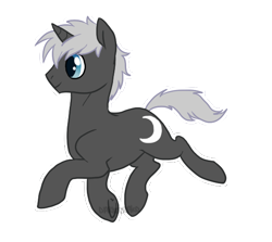 Size: 560x500 | Tagged: safe, artist:darkodraco, character:dark moon, character:graphite, species:pony, species:unicorn, male, simple background, smiling, solo, stallion, transparent background, underhoof