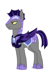 Size: 447x629 | Tagged: safe, artist:darkodraco, species:bat pony, species:pony, armor, hoof shoes, male, night guard, serious, serious face, simple background, solo, stallion, transparent background