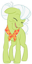 Size: 502x1000 | Tagged: safe, artist:darkodraco, character:granny smith, species:pony, adorasmith, cute, elderly, eyes closed, female, floppy ears, open mouth, simple background, smiling, solo, transparent background