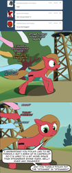 Size: 821x1954 | Tagged: safe, artist:loceri, oc, oc:pun, species:earth pony, species:pony, ask pun, ask, female, hooves, mare, personal space invasion, running