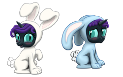 Size: 3200x2000 | Tagged: safe, artist:vasillium, oc, oc only, oc:nox (rule 63), oc:nyx, species:alicorn, species:pony, alicorn oc, animal costume, blushing, brother, brother and sister, bunny costume, bunny ears, bunny tail, clothing, colt, cosplay, costume, cute, diabetes, dressup, ears up, eye slits, family, female, filly, happy, high res, horn, looking, looking at you, looking back, looking back at you, male, mare, nostrils, nyxabetes, one hoof raised, open mouth, ponidox, prince, princess, r63 paradox, royalty, rule 63, rule63betes, self paradox, self ponidox, shipping, simple background, sister, sitting, straight, suit, transparent background, wall of tags