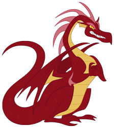 Size: 3400x3800 | Tagged: safe, artist:mihaaaa, character:basil, species:dragon, episode:dragonshy, g4, my little pony: friendship is magic, angry, artifact, male, simple background, solo, transparent background, vector