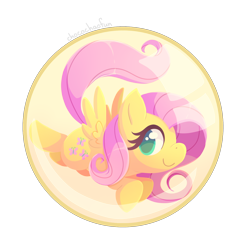 Size: 1280x1280 | Tagged: safe, artist:sharmie, part of a set, character:fluttershy, species:pony, bubble, female, simple background, solo, transparent background