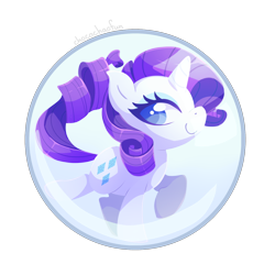 Size: 1280x1280 | Tagged: safe, artist:sharmie, part of a set, character:rarity, species:pony, species:unicorn, bubble, female, mare, simple background, solo, transparent background