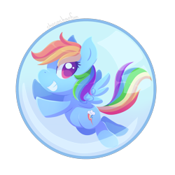 Size: 1280x1280 | Tagged: safe, artist:sharmie, part of a set, character:rainbow dash, species:pony, bubble, female, simple background, solo, transparent background