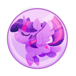 Size: 1280x1280 | Tagged: safe, artist:sharmie, part of a set, character:twilight sparkle, character:twilight sparkle (alicorn), species:alicorn, species:pony, bubble, female, simple background, solo, transparent background