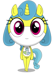 Size: 2220x3031 | Tagged: safe, artist:keronianniroro, character:lemon hearts, species:anthro, crossover, cutie mark, female, hybrid, keponian, keronian, sergeant frog, simple background, solo, species swap