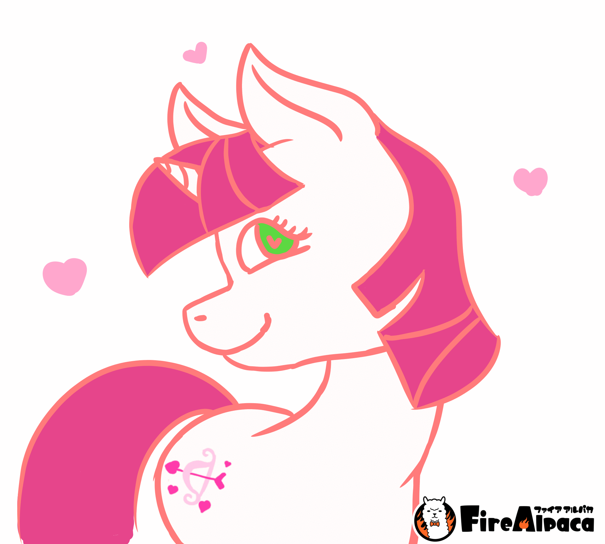 Size: 2000x1800 | Tagged: safe, artist:kiwiscribbles, character:lovestruck, species:pony, episode:hearts and hooves day, g4, my little pony: friendship is magic, animated, blinking, female, frame by frame, gif, heart eyes, holiday, solo, squigglevision, valentine's day, wingding eyes