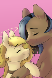 Size: 4000x6000 | Tagged: safe, artist:ev04kaa, rcf community, oc, oc only, species:pony, bust, eyes closed, facing each other, happy, holiday, looking at each other, portrait, profile, sidemouth, smiling, valentine's day