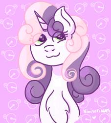 Size: 2148x2370 | Tagged: safe, artist:kiwiscribbles, character:sweetie belle, species:pony, species:unicorn, chest fluff, female, older, older sweetie belle, solo