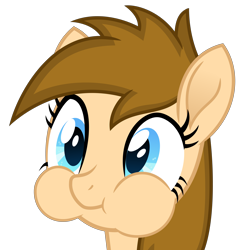 Size: 7415x7415 | Tagged: safe, artist:peahead, oc, oc only, oc:stellar winds, species:pegasus, species:pony, absurd resolution, aweeg*, blue eyes, cute, female, holding breath, mare, movie accurate, simple background, smiling, solo, transparent background, vector