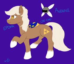 Size: 2718x2363 | Tagged: safe, artist:darnelg, species:earth pony, species:pony, anonymous, bombchu, epona, fairy, pet, reference sheet, socks (coat marking), the legend of zelda, this will end in tears, tumblr