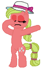 Size: 147x227 | Tagged: safe, artist:drypony198, oc, oc:maplejack, species:earth pony, species:pony, bipedal, clothing, cowboys and equestrians, dab, female, fixed, hat, mad (tv series), mad magazine, maplejack, mare, picture for breezies, simple background, solo, transparent background