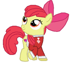 Size: 319x290 | Tagged: safe, artist:drypony198, character:apple bloom, species:pony, bow, far future, future, plants vs zombies, pvz2