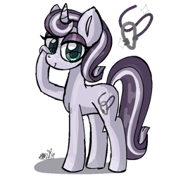 Size: 768x768 | Tagged: safe, artist:awoomarblesoda, oc, oc:sylvia glisten, parent:maud pie, parent:starlight glimmer, parents:starmaud, species:pony, species:unicorn, female, magical lesbian spawn, mare, offspring, simple background, solo, transparent background